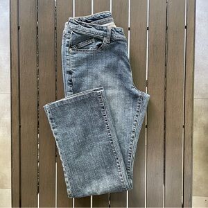 CHICOS PLATINUM RADIANT WIDE LEG BOOT CUT DENIM JEANS!!